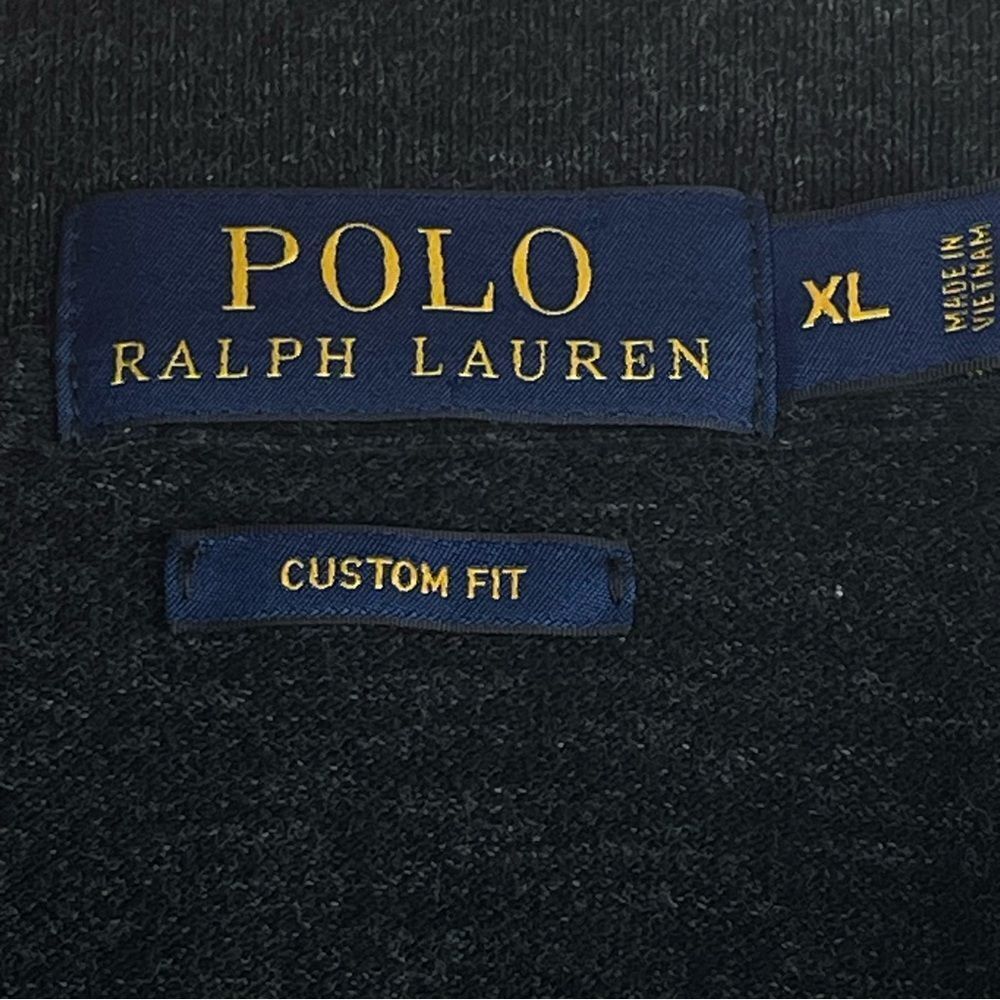Men's Polo Ralph Lauren Black Heather Custom-Slim Fit 100% Cotton Polo XL - Picture 6 of 6
